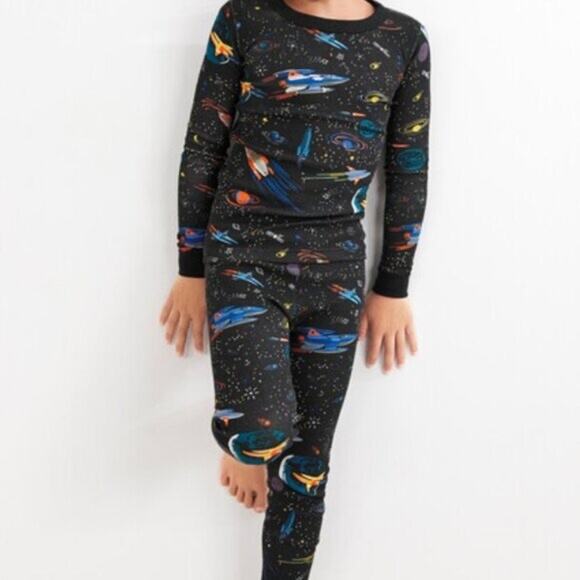 Hanna Andersson Pajama Pants Size 120 (6–7) Discover The Sky Rocket Space Print - Picture 5 of 5